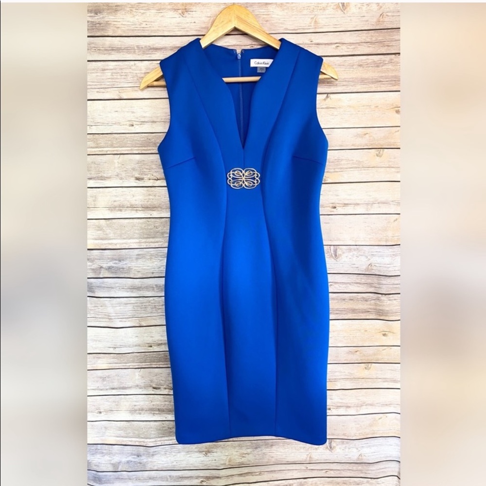 Calvin Klein Royal Blue Scuba Dress